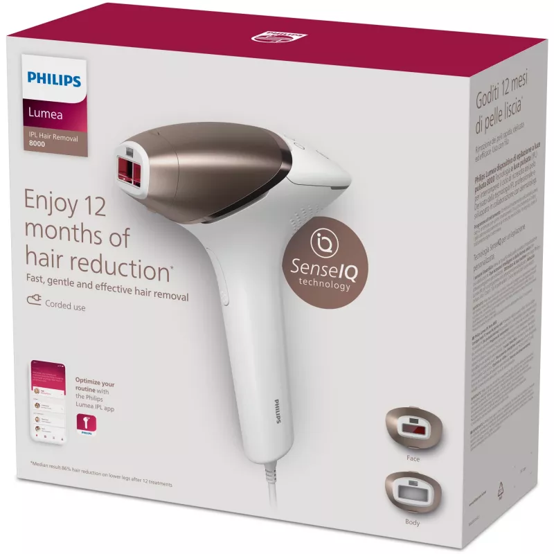 Aparelho de remoção de pelos por IPL Philips Lumea Prestige Lumea IPL Série 8000 BRI945/00 com SenseIQ
