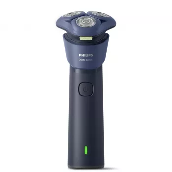 Máquina de barbear rotativa Philips Série 2000 S2885/00 – 3 cabeças, bateria NiMH, barbear molhado e seco, azul