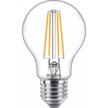 Lâmpada incandescente de filamento Philips clara 60 W A60 E27 x6, 7 W, 60 W, E27, 806 lm, 15000 h