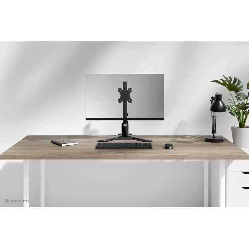 Suporte de monitor individual Neomounts DS45-600BL1 para ecrãs de 10–32 polegadas, VESA 75x75–100x100, máx. 9 kg, autónomo, preto