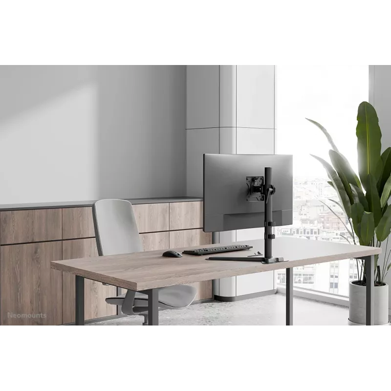 Suporte de monitor individual Neomounts DS45-600BL1 para ecrãs de 10–32 polegadas, VESA 75x75–100x100, máx. 9 kg, autónomo, preto