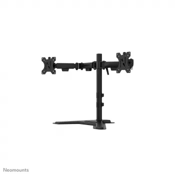 Suporte de monitor duplo Neomounts DS45-600BL2 para ecrãs de 10–32 polegadas, suporta 2 ecrãs, máx. 6 kg, VESA 75x75–100x100, autónomo, preto