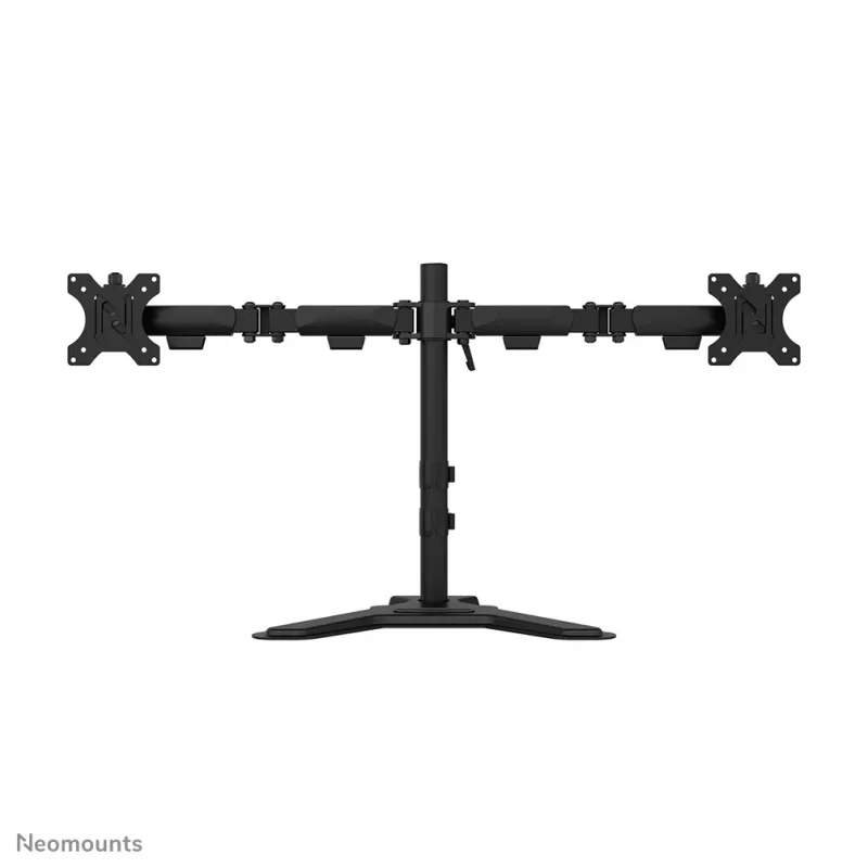 Suporte de monitor duplo Neomounts DS45-600BL2 para ecrãs de 10–32 polegadas, suporta 2 ecrãs, máx. 6 kg, VESA 75x75–100x100, autónomo, preto