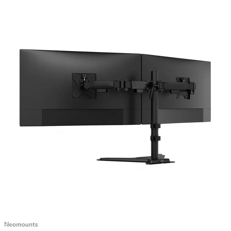 Suporte de monitor duplo Neomounts DS45-600BL2 para ecrãs de 10–32 polegadas, suporta 2 ecrãs, máx. 6 kg, VESA 75x75–100x100, autónomo, preto
