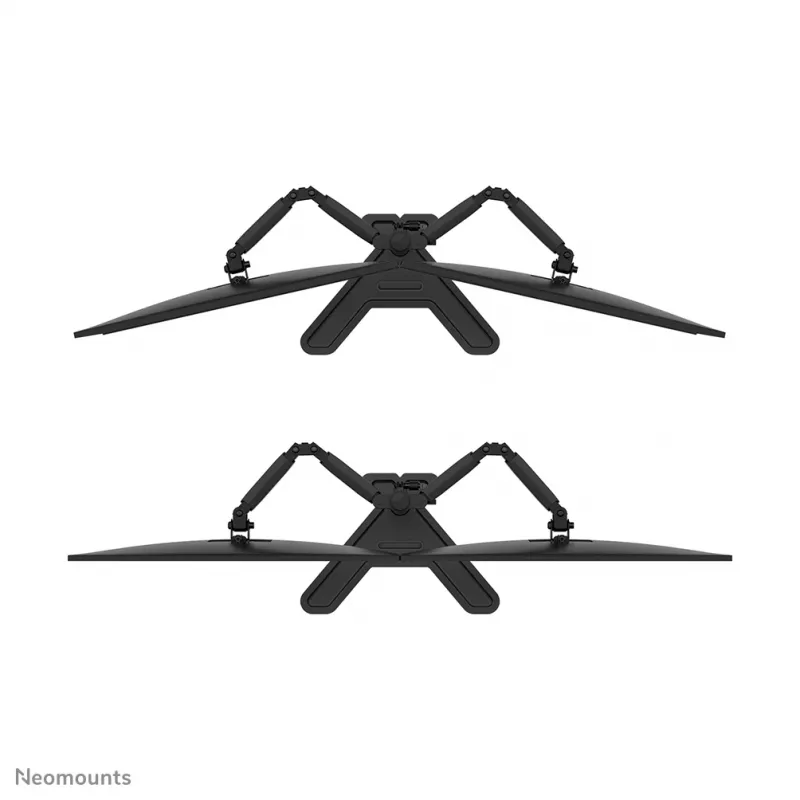 Suporte de monitor duplo Neomounts DS45-600BL2 para ecrãs de 10–32 polegadas, suporta 2 ecrãs, máx. 6 kg, VESA 75x75–100x100, autónomo, preto