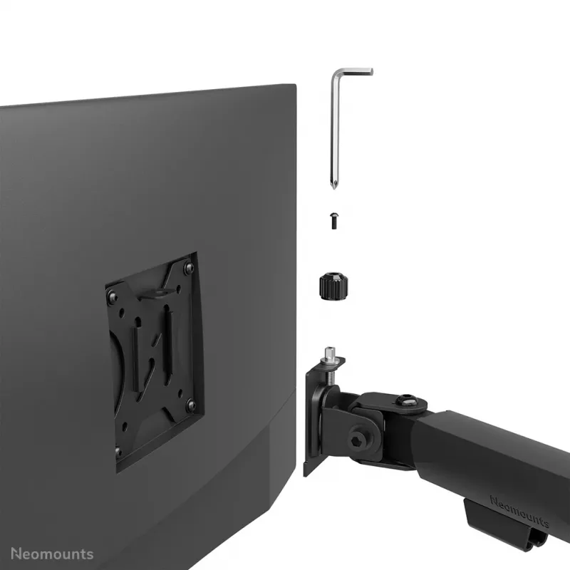 Braço de monitor triplo Neomounts DS60-600BL2-1 25,4–81,3 cm (10–32 polegadas), fixação à mesa/passagem pela mesa, 9 kg, 25,4 cm (10 polegadas), 81,3 cm (32 polegadas), 100 x 100 mm, preto