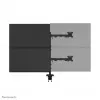 Braço de monitor quádruplo Neomounts DS60-600BL2-2 para ecrãs de 10–32 polegadas, VESA 75x75–100x100, capacidade máx. 8 kg, fixação/passagem pela mesa, preto