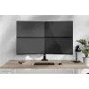Braço de monitor quádruplo Neomounts DS60-600BL2-2 para ecrãs de 10–32 polegadas, VESA 75x75–100x100, capacidade máx. 8 kg, fixação/passagem pela mesa, preto