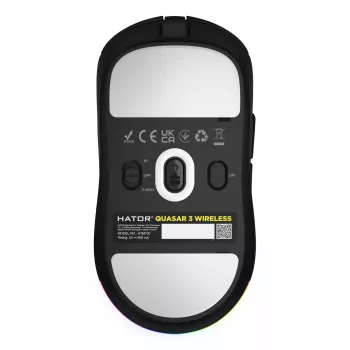 Rato gaming HATOR Quasar 3 Wireless ambidestro RF Wireless + Bluetooth + USB Type-A ótico 12000 DPI