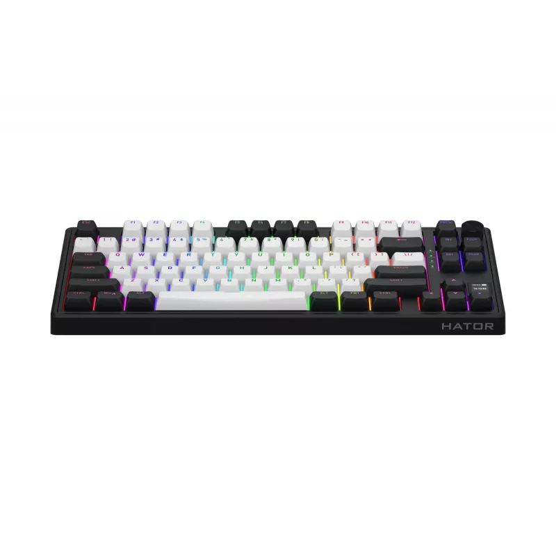 Teclado gaming sem fios HATOR Skyfall 80 MAG ULTIMA 8K USB + RF Wireless + Bluetooth QWERTY US English preto, branco