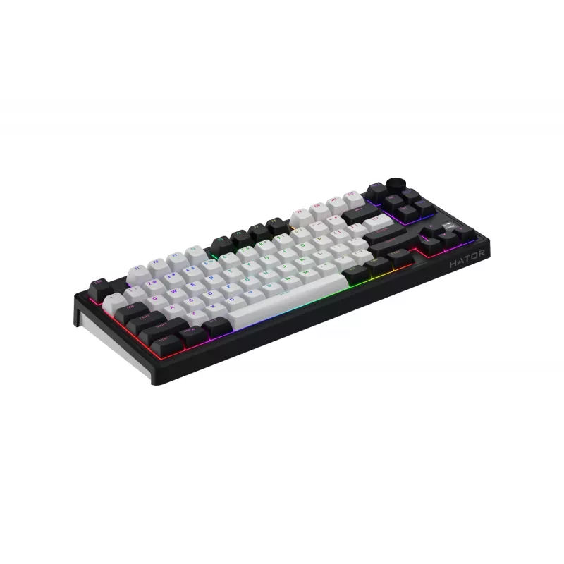 Teclado gaming sem fios HATOR Skyfall 80 MAG ULTIMA 8K USB + RF Wireless + Bluetooth QWERTY US English preto, branco