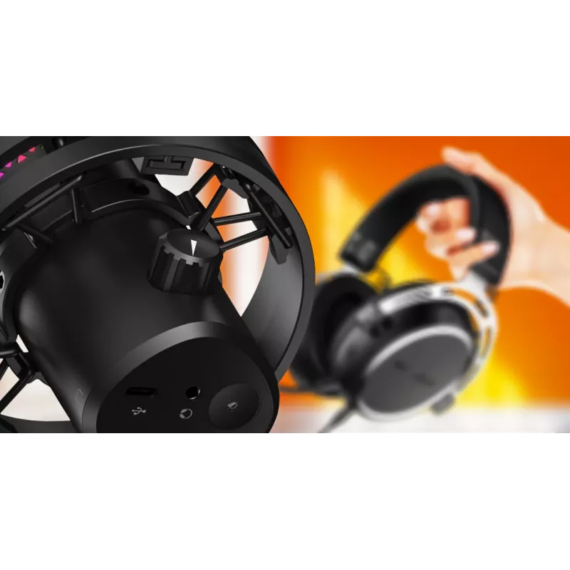 Microfone de podcast HATOR Dreamcast X, preto, -32 dB, 20 - 16000 Hz, 16 Bit, 96 kHz, 70 dB