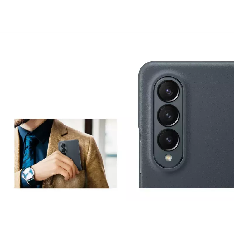 Capa para telemóvel Samsung Galaxy Z Fold4 EF-VF936LBEGWW couro preto