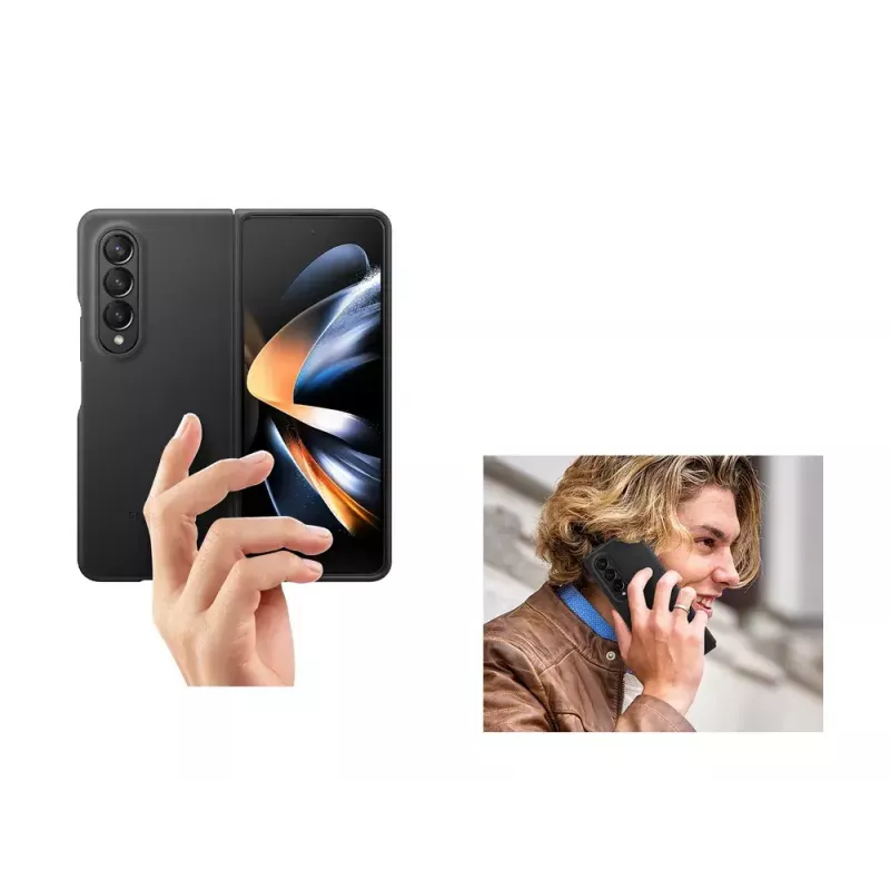 Capa para telemóvel Samsung Galaxy Z Fold4 EF-VF936LBEGWW couro preto