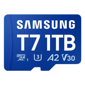Cartão microSD Samsung T7, 1 TB, MicroSDXC, UHS-I, 170 MB/s, Classe 3 (U3), V30