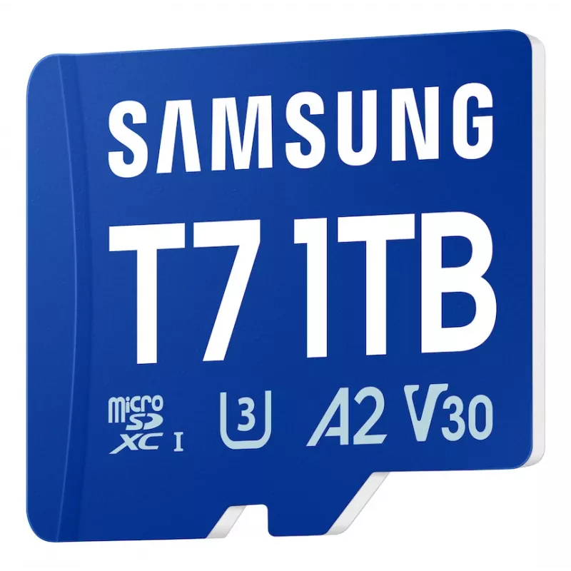 Cartão microSD Samsung T7, 1 TB, MicroSDXC, UHS-I, 170 MB/s, Classe 3 (U3), V30