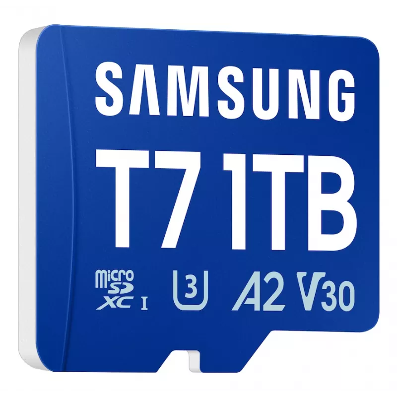 Cartão microSD Samsung T7, 1 TB, MicroSDXC, UHS-I, 170 MB/s, Classe 3 (U3), V30