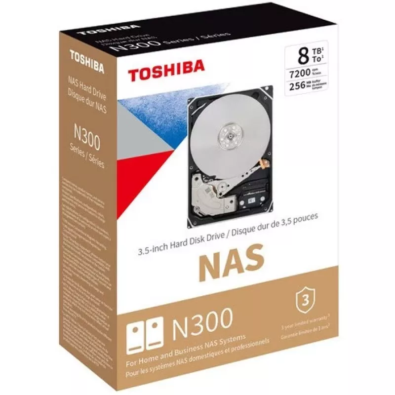 Toshiba HDWG480UZSVA Unidade de armazenamento 8 TB SATA 6Gb/s