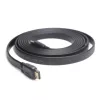 Cabo HDMI-HDMI v2.0 3D TV High Speed Ethernet 1,8 m plano (extremidades douradas)