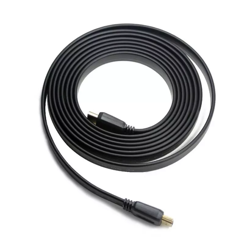 Cabo HDMI-HDMI v2.0 3D TV High Speed Ethernet 1,8 m plano (extremidades douradas)