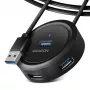 Hub AXAGON HUE-P1AL 4 portas USB 3.2 Gen 1 REDONDO