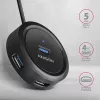 Hub AXAGON HUE-P1AL 4 portas USB 3.2 Gen 1 REDONDO
