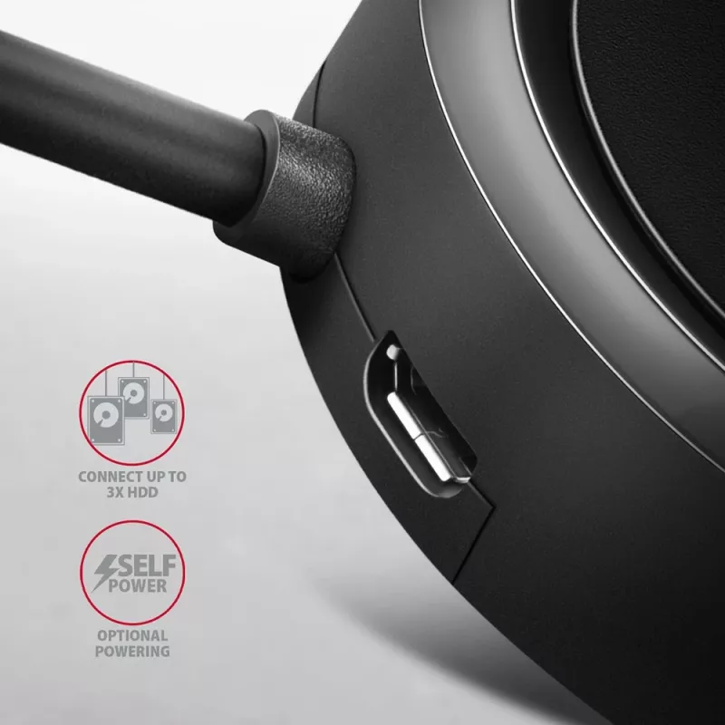 Hub AXAGON HUE-P1AL 4 portas USB 3.2 Gen 1 REDONDO