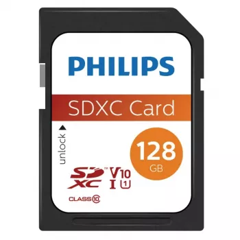 Cartão de memória Philips 128 GB SDXC UHS-I FM12SD55B/00
