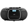 Leitor de CD portátil JVC RC-E451B preto — CD/MP3, Bluetooth, FM 87,5–108 MHz, USB, AUX, 3,2 W RMS