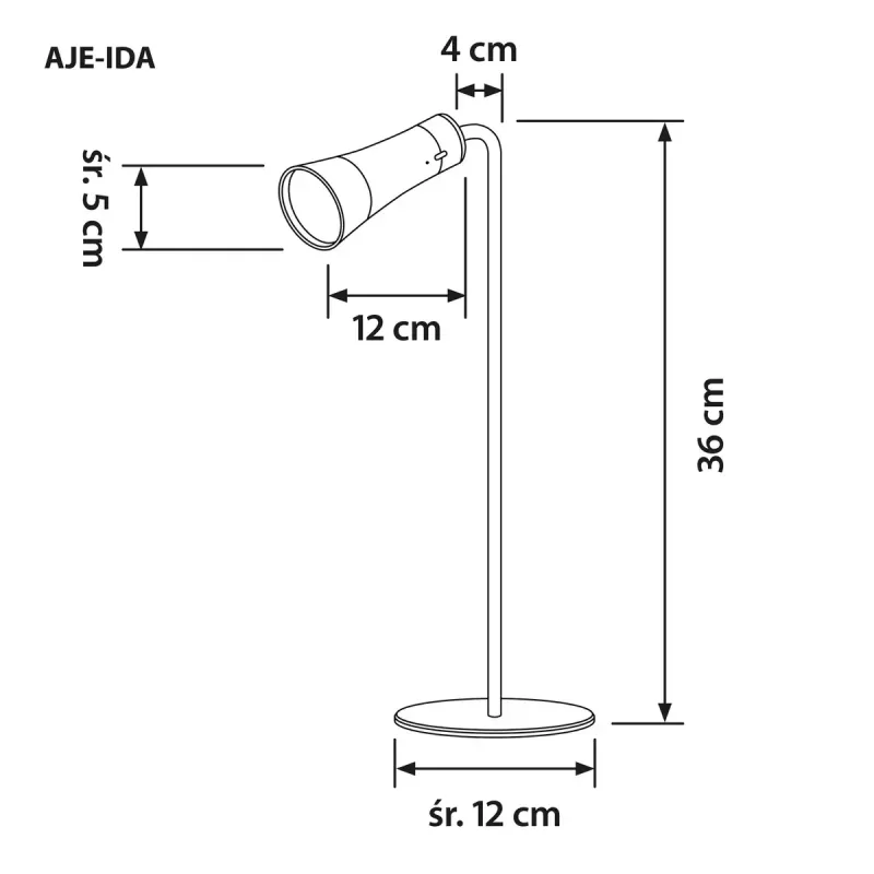 Activejet AJE-IDA 4IN1 candeeiro multifunções, preto