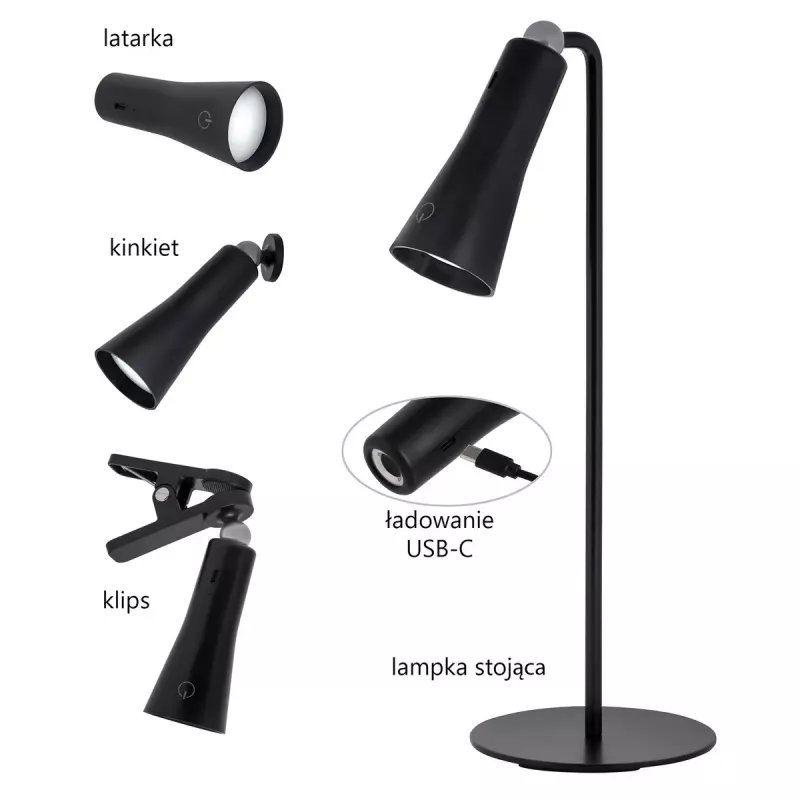 Activejet AJE-IDA 4IN1 candeeiro multifunções, preto