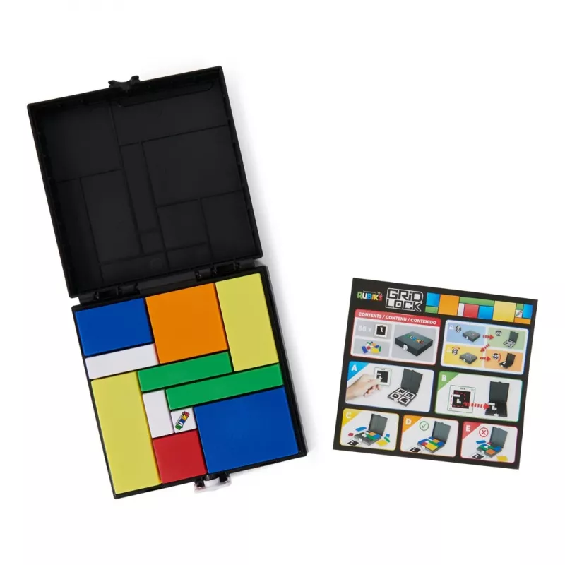 Jogo Rubik’s Cube Gridlock, o puzzle de resolução de problemas inspirado no clássico brinquedo de fidget para adultos e crianças a partir dos 7 anos