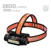Lanterna de cabeça AceBeam H35 — lanterna LED, máx. 2600 lm, alcance de 170 m, IP68, 18650 3800 mAh, 216 h de autonomia