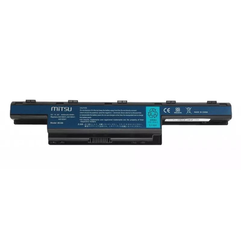 Bateria MITSU para Acer Aspire 4551 4741 5741 4400 mAh 10,8–11,1 V