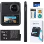 Action cam KanDao QooCam 3 Travel Combo – gravação 360°, vídeo 4K, suporte 3D