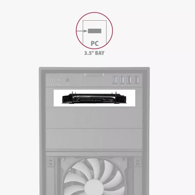 AXAGON RHD-P25 Moldura metálica 2x 2,5 para 3,5/PCI