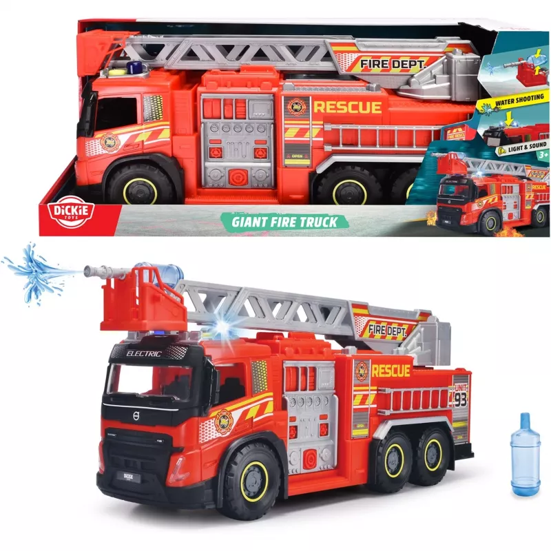 Brinquedo camião de bombeiros Simba-Dickie Giant Fire Truck 203719031 com peças móveis