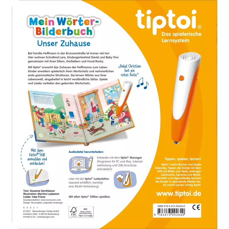 tiptoi Mein Wörter-Bilderbuch: Unser Zuhause, livro didático