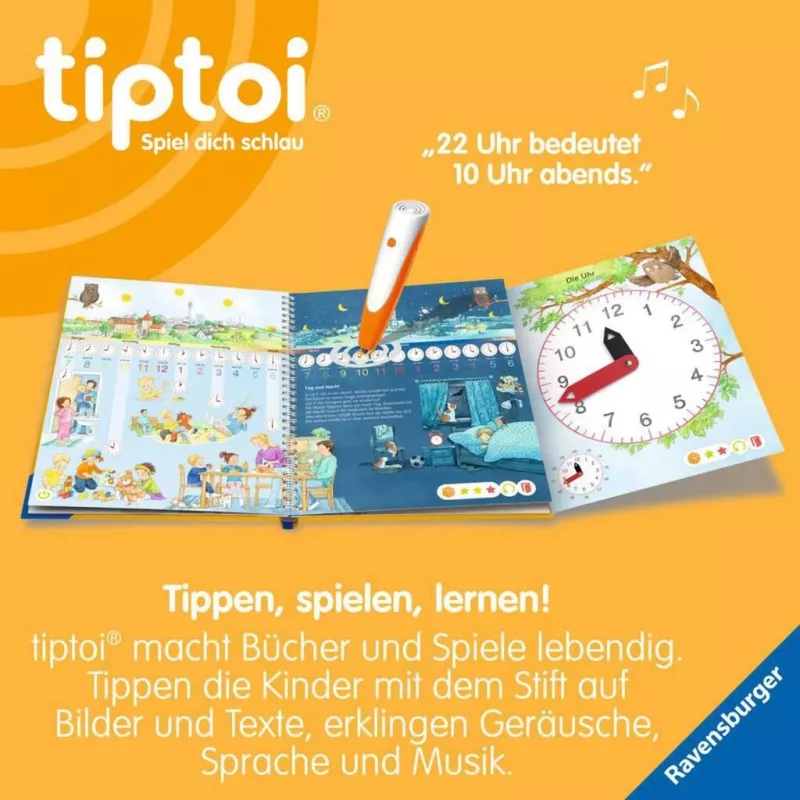 tiptoi Meine Lern-Spiel-Welt: Uhr und Zeit, livro didático
