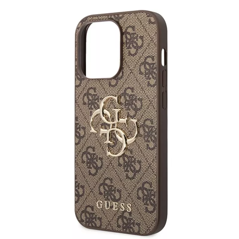 GUESS D?klas Guess GUHCP15L4GMGBR iPhone 15 Pro 6.1 ruda | ruda capa rígida 4G Big Metal Logo