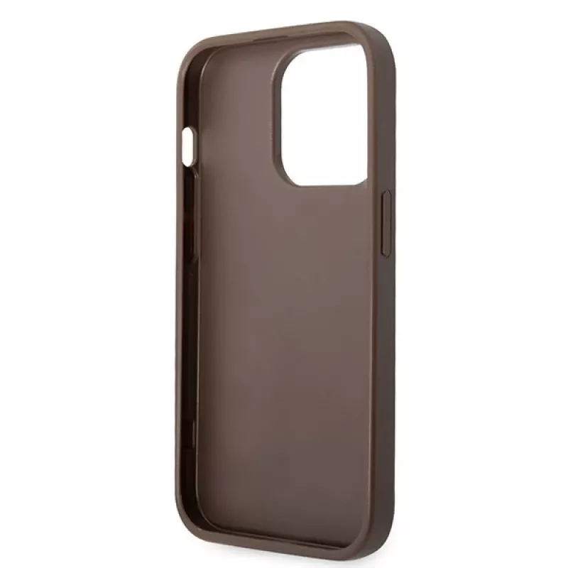 GUESS D?klas Guess GUHCP15L4GMGBR iPhone 15 Pro 6.1 ruda | ruda capa rígida 4G Big Metal Logo