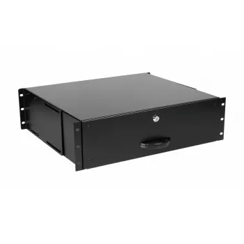 Unidade de gaveta Equip gaveta com fechadura 19 polegadas 3U RAL9005 preto