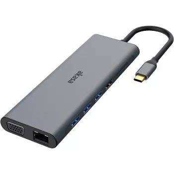 Docking station e replicador de portas para portátil Akasa AK-CBCA28-18BK com fios USB 3.2 Gen 1 (3.1 Gen 1) Type-C preto - cinzento (AK-CBCA28-18BK)