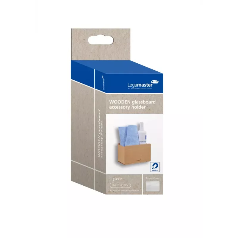 Suporte magnético de acessórios em madeira para quadros de vidro Legamaster 7-122725