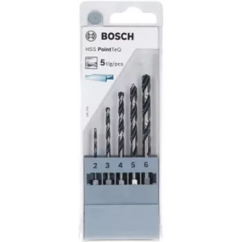 Conjunto de brocas helicoidais Bosch HSS PointTeQ para metal, 5 unid. (2-6 mm), haste hexagonal, 2607002824