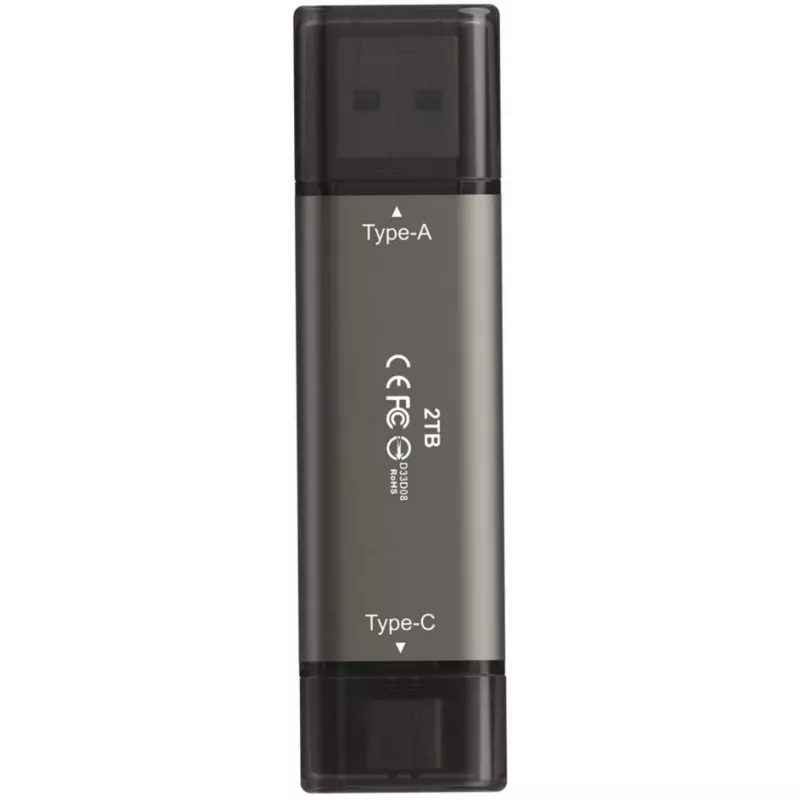 Pen USB Team Group X2 MAX 2 TB U3.2 preto — 1000/900 MB/s