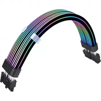 Cabo flat THERMALTAKE AC-082-CN1NAN-A1 8-pin fêmea-a-fêmea, preto, 0,272 m