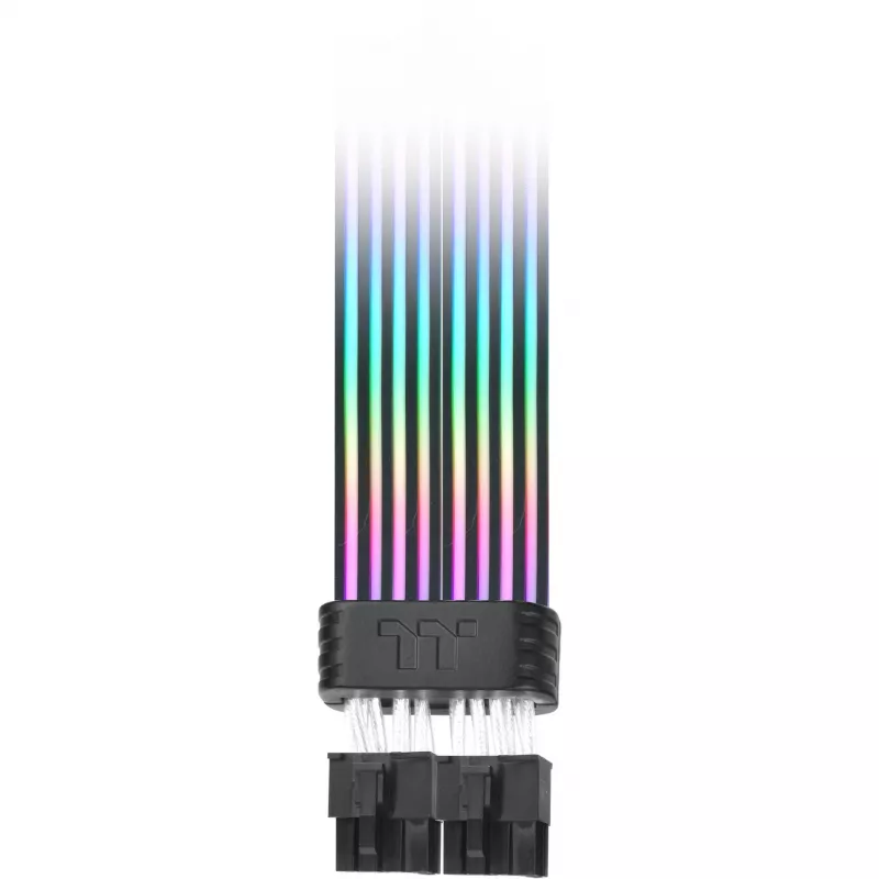 Cabo flat THERMALTAKE AC-082-CN1NAN-A1 8-pin fêmea-a-fêmea, preto, 0,272 m