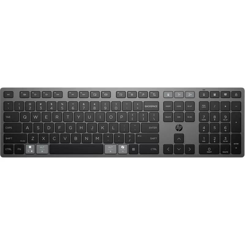 Teclado sem fios recarregável multidispositivo HP 720 tamanho completo USB Bluetooth