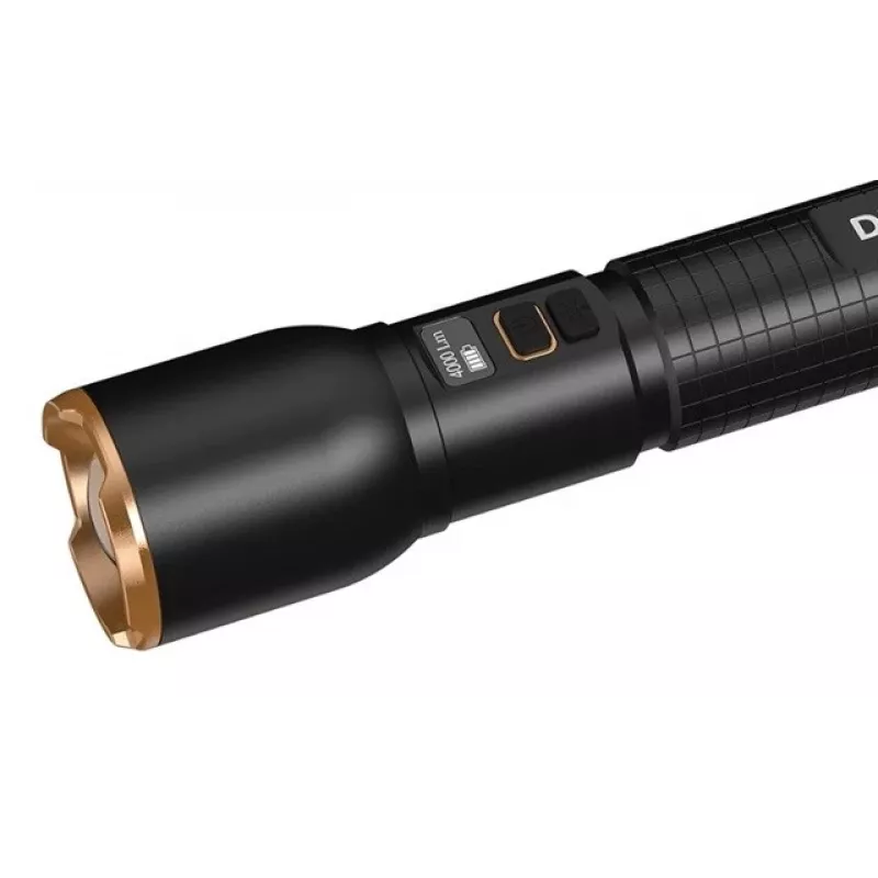 Lanterna Duracell DF4000R preta – lanterna recarregável, design compacto